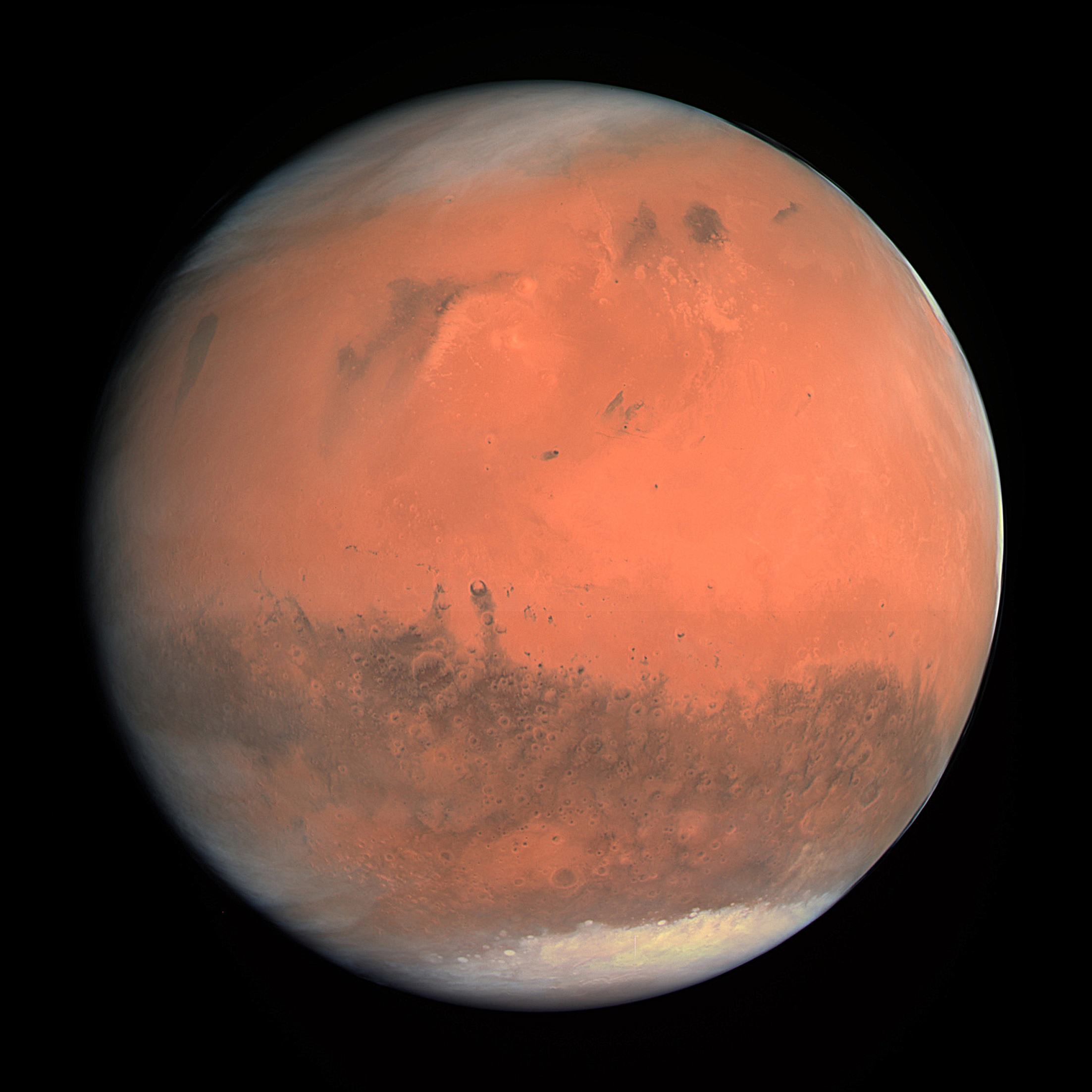 True-color Mars. ESA Rosetta OSIRIS, February 2007 flyby.