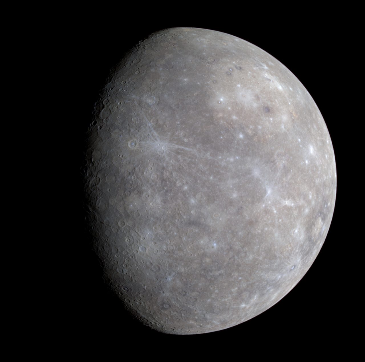 Mercury in true color from MESSENGER.