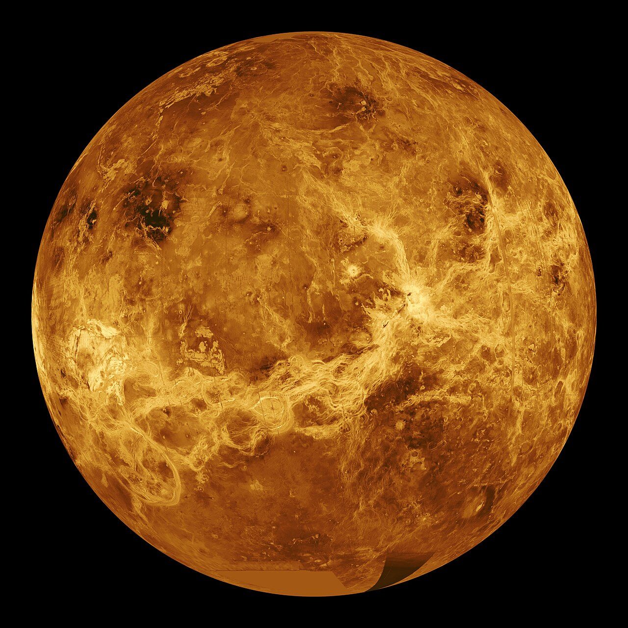 Global Magellan mosaic of Venus.