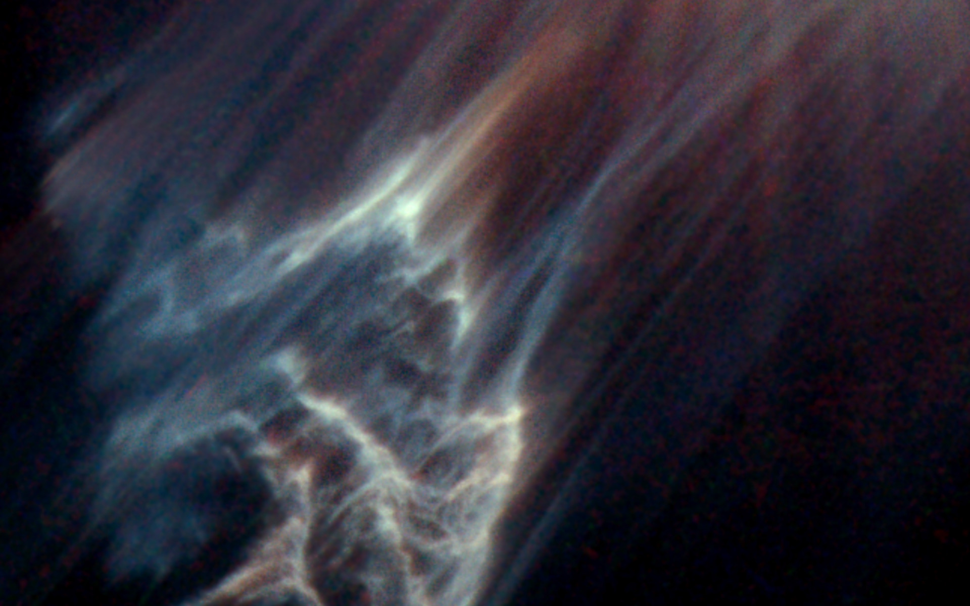 Hubble image of dusty filaments near Merope in the Pleiades, IC 349.